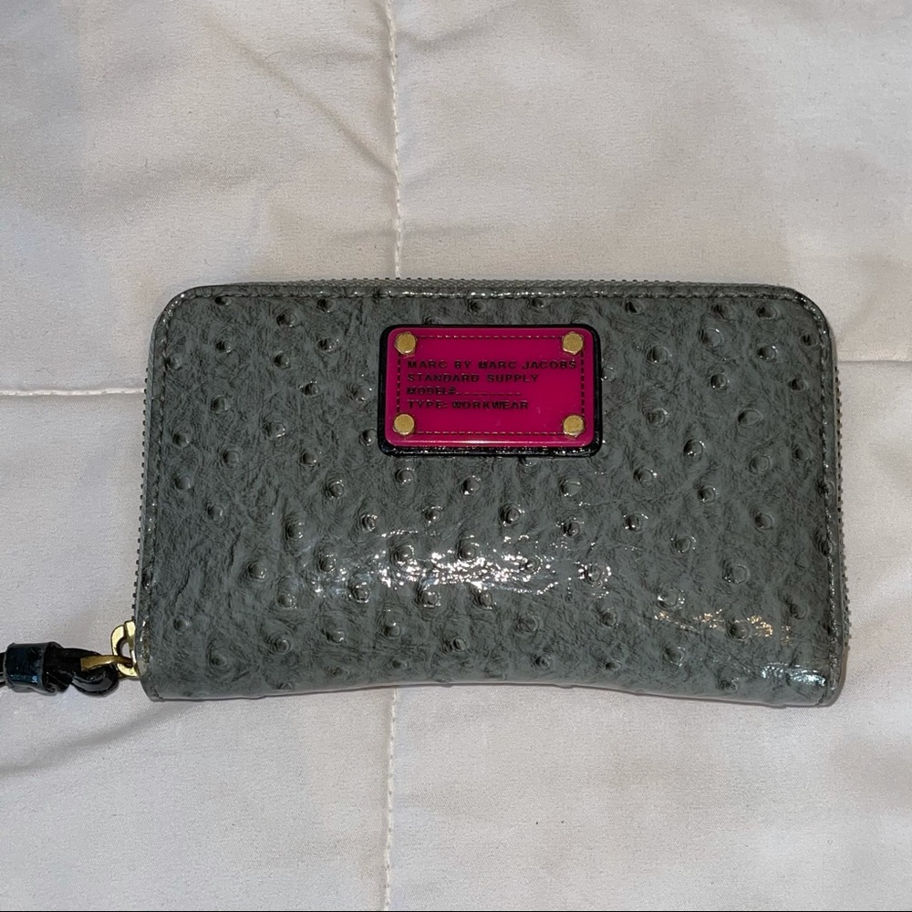 Marc Jacobs Ostrich Grey Wallet